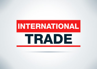 International Trade Abstract Flat Background Design Illustration