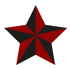 Star flat illustration on white