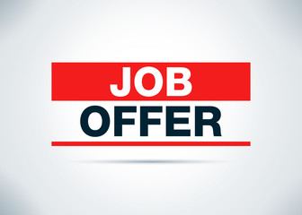 Job Offer Abstract Flat Background Design Illustration