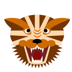 Animal flat illustration on white