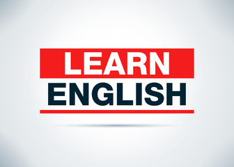 Learn English Abstract Flat Background Design Illustration