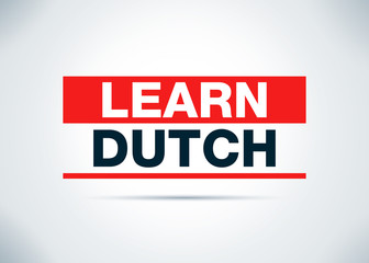 Learn Dutch Abstract Flat Background Design Illustration