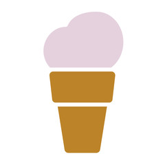 Ice cream flat illustration on white