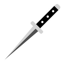 Dagger flat illustration on white
