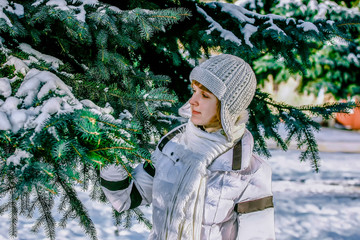 young woman in the park