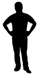 a man body silhouette vector