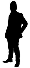 a man body silhouette vector
