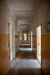 interrior of old military building in latvia