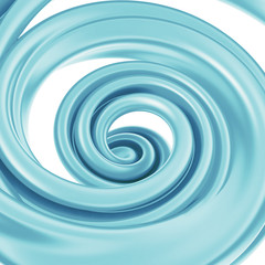 3d render, twisted spiral, blue candy cane, pastel color swirl, whirlpool, helix, abstract background