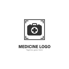 Medic logo template design. Medic logo with modern frame vector design