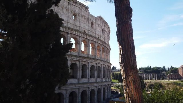 The Colosseum and the Arch of Constantine. In Rome a city full of history