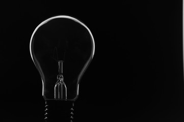 Glühbirne, Licht, Lampe, Schwarz-Weiß, Kontrast, Energie, Elektrizität