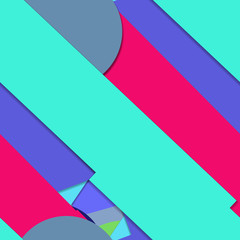 Flat material design - Creative vector trend seamless