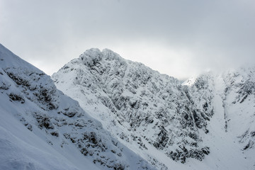 snow covered tourist trails in slovakia tatra mountains © Martins Vanags
