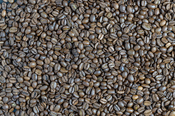 Roasted coffee beans background