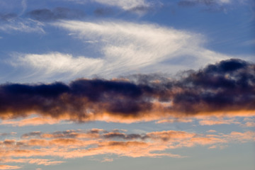 dramatic sky with clouds