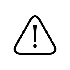 Attention sign icon in trendy flat design