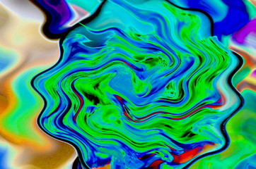  Multicolored abstract background with wavy circle.