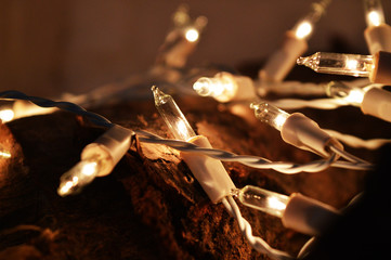 burning candle on black background