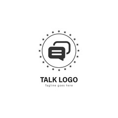 Fototapeta premium Talk logo template design. Talk logo with modern frame vector design