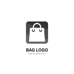 Shop logo template design. Shop logo with modern frame vector design