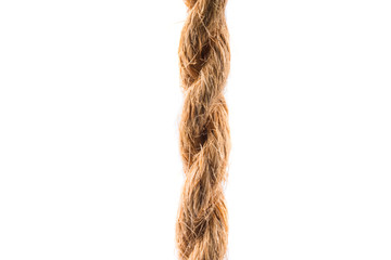 yellow rope on white background