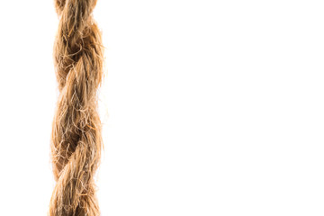 yellow rope on white background