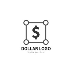 Money logo template design. Money logo with modern frame vector design