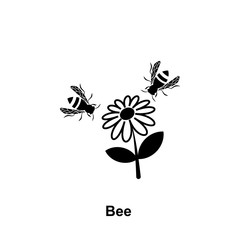 bee and flower icon. Element of beekeeping icon. Premium quality graphic design icon. Signs and symbols collection icon for websites, web design, mobile app