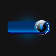 Glossy button with arrow