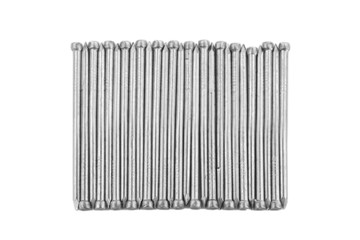 isolated iron nails on the white background