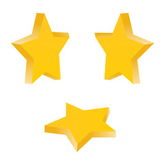 Stars icons yellow sign. Vector