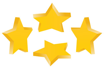 Stars icons yellow sign. Vector
