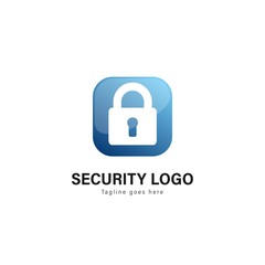 Security logo template design. Security logo with modern frame vector design