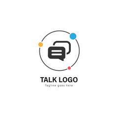 Talk logo template design. Talk logo with modern frame vector design