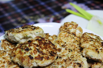 fried cutlets made from chicken 