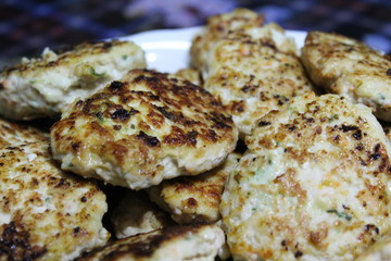 fried cutlets made from chicken 