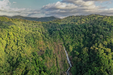 Costa Rica landscapes - beautiful nature near Tarcoles, the beautiful waterfall in Costa Rica in the middle of the green forest