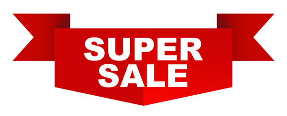 red vector banner super sale