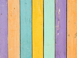 border from colored wooden planks