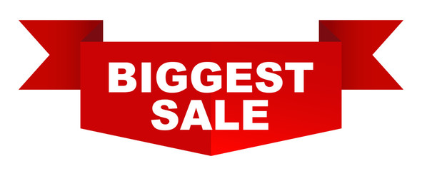 red vector banner biggest sale