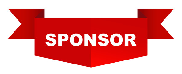 red vector banner sponsor