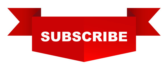red vector banner subscribe