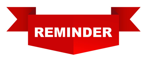 red vector banner reminder