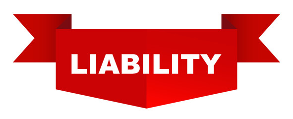 red vector banner liability