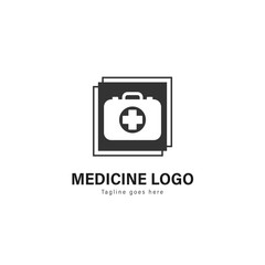 Medic logo template design. Medic logo with modern frame vector design
