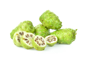 Great morinda isolated on white background