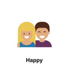 friends, female, male color icon. Element of friendship icon. Premium quality graphic design icon. Signs and symbols collection icon for websites, web design, mobile app