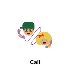 phone, call, friends color icon. Element of friendship icon. Premium quality graphic design icon. Signs and symbols collection icon for websites, web design, mobile app