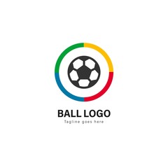 Obraz premium Soccer logo template design. Soccer logo with modern frame vector design